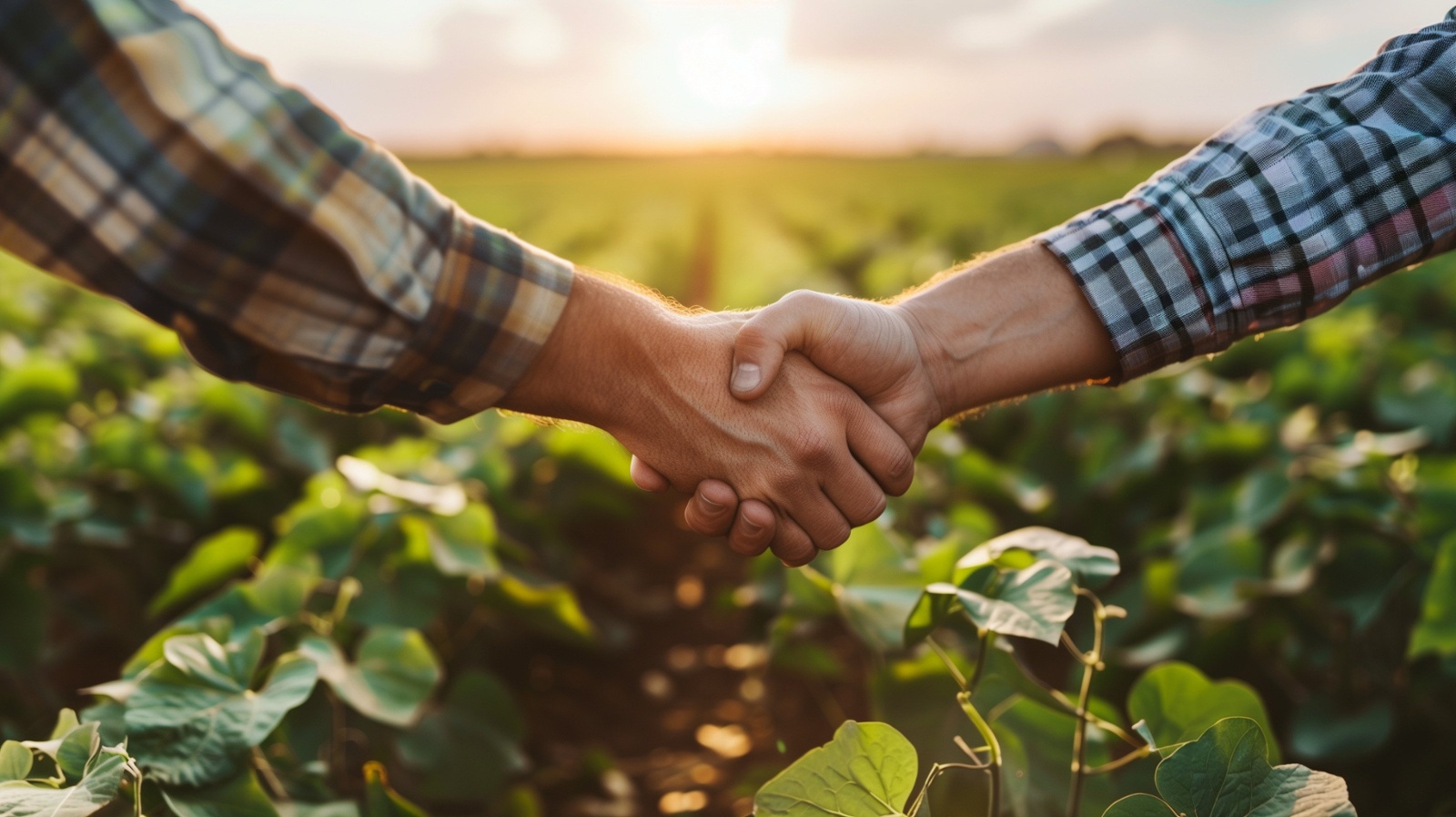 farmers and PCA Shaking Hands in the Field-1