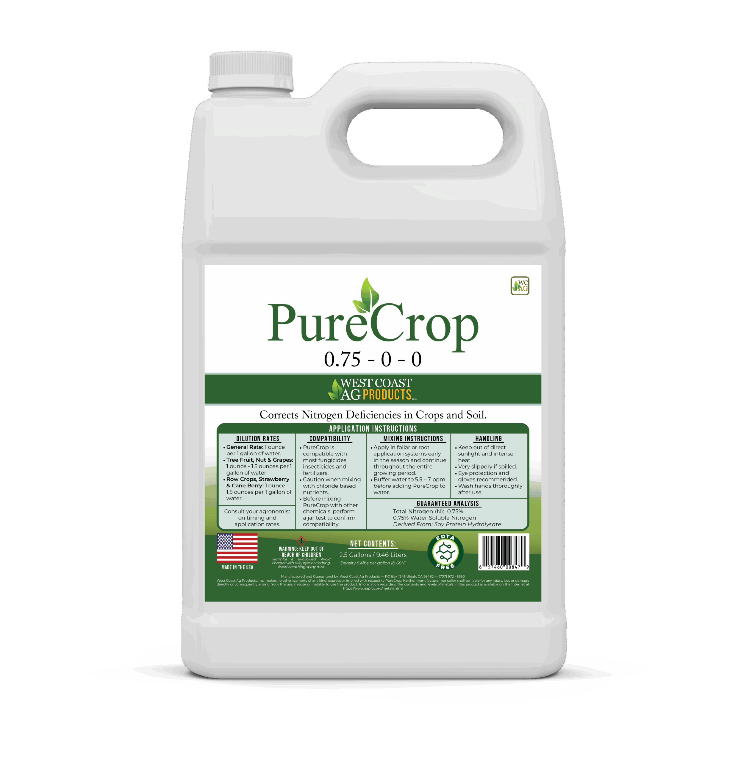 Product image of PureCrop 2.5 gallon bottle